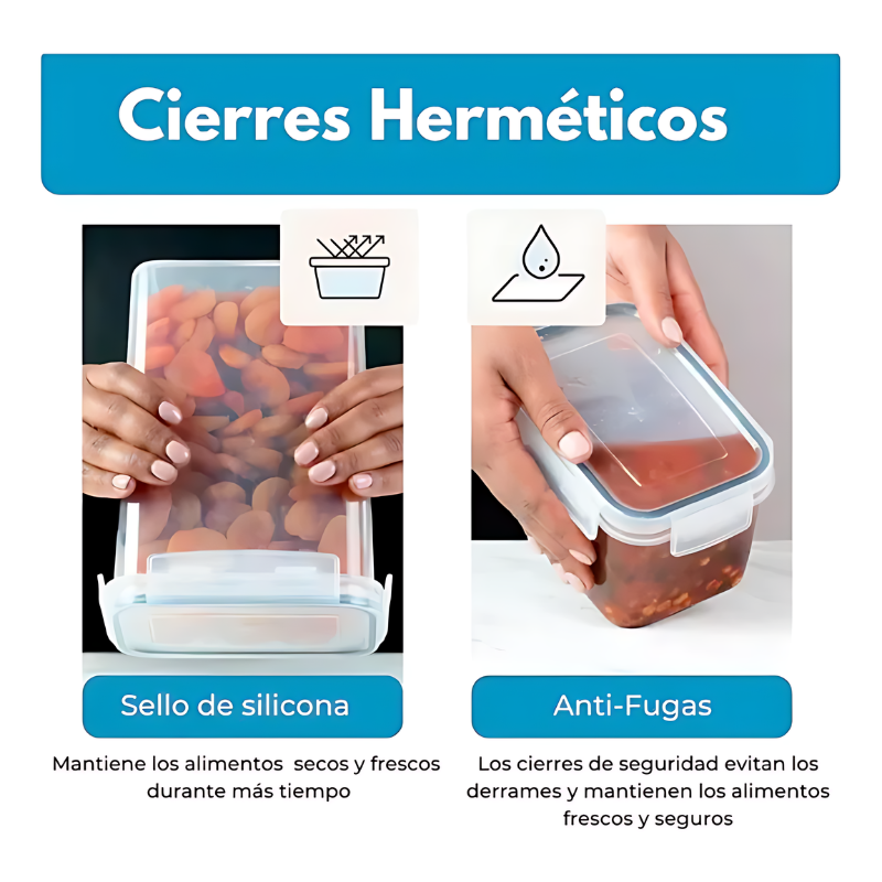 Set De 14 Envases Herméticos Tupper